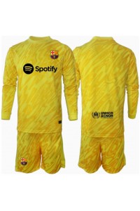 Barcelona Keeper Babyklær Hjemme Fotballdrakt til barn 2024-25 Lange ermer (+ Korte bukser)